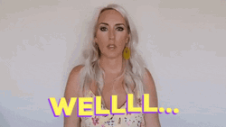 Woman Shakes Head Saying Well GIF