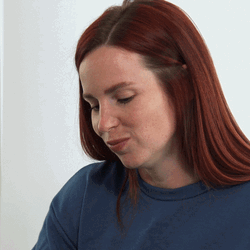Woman Shaking Head No Oy Vey GIF