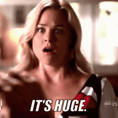 Woman Shocked Saying It's Huge GIF