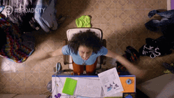 Woman Shouting Out Of Stress Bar Exam GIF