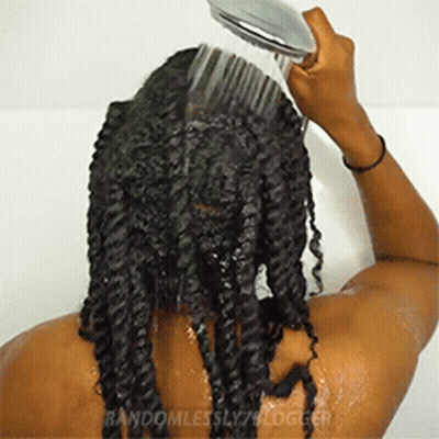 Woman Showering Randomlessly Blogger GIF