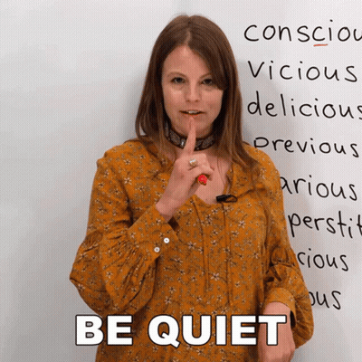 Woman Shushing Be Quiet GIF