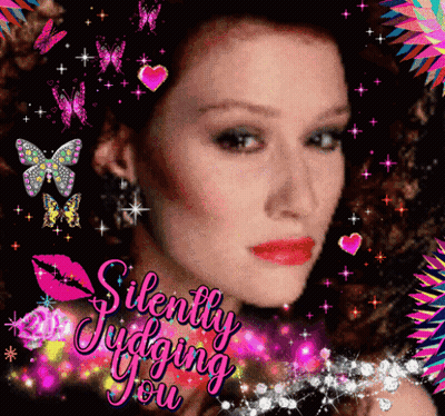 Woman Silently Judging You GIF
