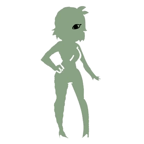 Woman Silhouette With Big Eye Sticker