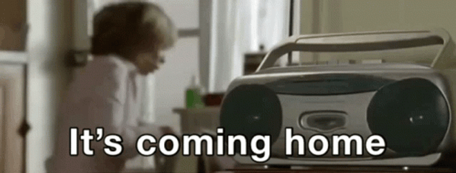 Woman Sing Footballs Coming Home GIF