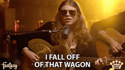 Woman Singing And Playing Guitar I Fall Off That Wagon GIF