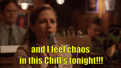Woman Singing Chaos In This Chill's Tonight GIF