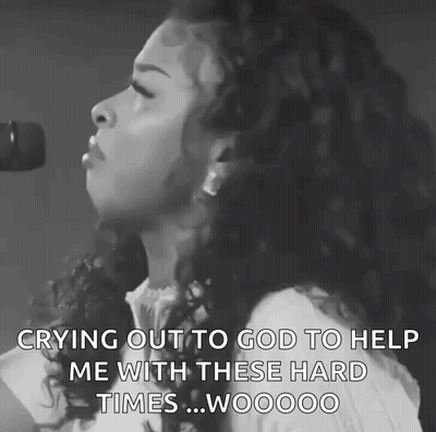 Woman Singing Crying Out To God For Help GIF