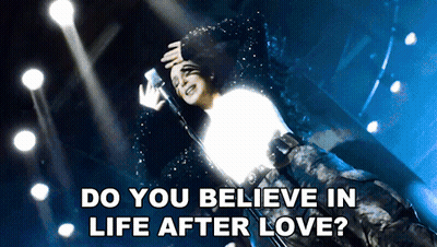 Woman Singing Do You Believe In Life After Love GIF