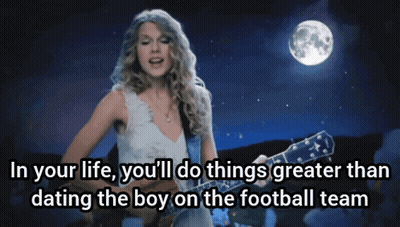 Woman Singing Guitar In Your Life You'll Do Things Greater Than Dating The Boy On The Football Team GIF