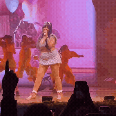 Woman Singing Into Microphone GIF