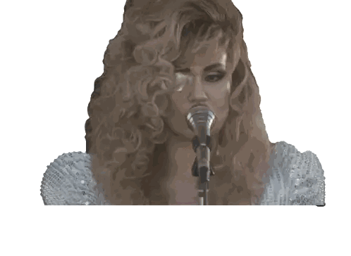 Woman Singing Into Microphone Bergen Sticker