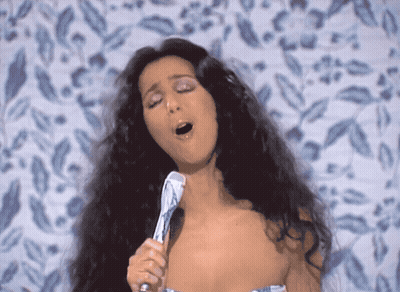 Woman Singing Into Microphone Eyes Closed GIF