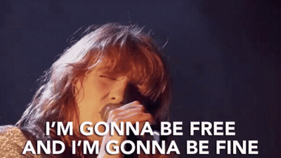 Woman Singing Into Microphone Gonna Be Free GIF