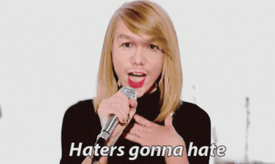 Woman Singing Into Microphone Haters Gonna Hate GIF