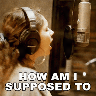Woman Singing Into Microphone How Am I Supposed To GIF