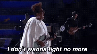 Woman Singing Into Microphone I Don't Wanna Fight No More GIF