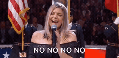 Woman Singing Into Microphone In Front Of Crowd GIF