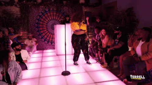 Woman Singing Into Microphone GIF