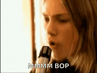 Woman Singing Into Microphone Mmmm Bop GIF