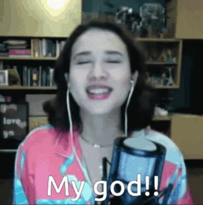 Woman Singing Into Microphone My God GIF