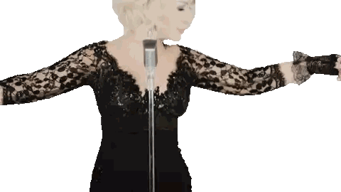 Woman Singing Into Microphone Sticker