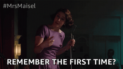 Woman Singing Into Microphone Remember The First Time GIF
