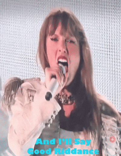 Woman Singing Into Microphone Saying And I'll Say Good Riddance GIF
