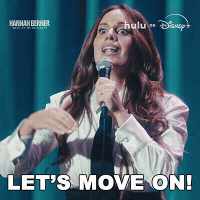 Woman Singing Into Microphone Saying Let's Move On GIF