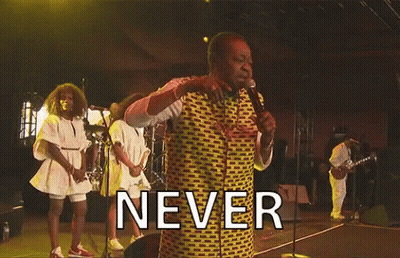 Woman Singing Into Microphone Saying Never GIF