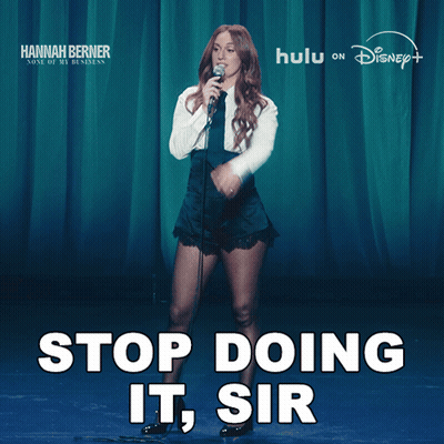 Woman Singing Into Microphone Saying Stop Doing It Sir GIF