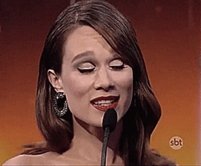 Woman Singing Into Microphone SBT GIF