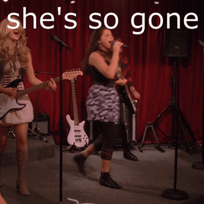 Woman Singing Into Microphone She's So Gone GIF