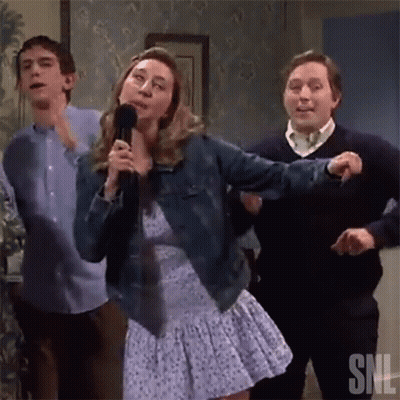 Woman Singing Into Microphone SNL GIF
