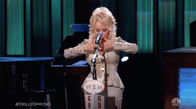 Woman Singing Into Microphone Speech Bubble WSM GIF
