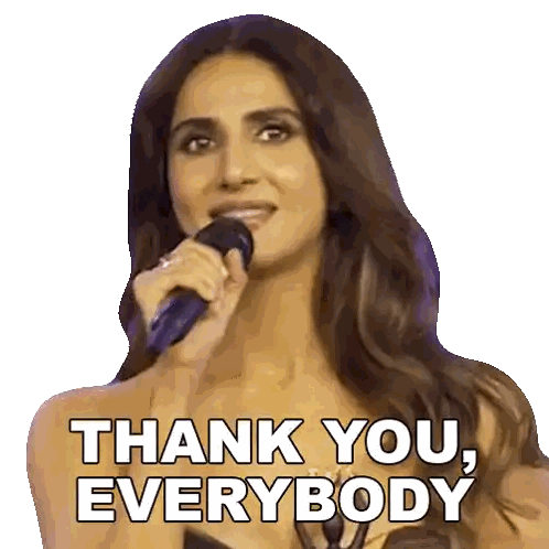 Woman Singing Into Microphone Thank You Everybody Sticker