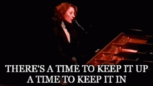 Woman Singing Into Microphone There's A Time To Keep It Up GIF