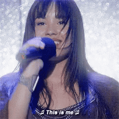 Woman Singing Into Microphone This Is Me GIF
