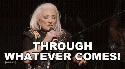 Woman Singing Into Microphone Through Whatever Comes GIF
