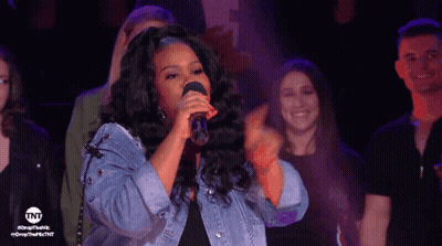 Woman Singing Into Microphone TNT GIF