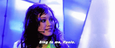 Woman Singing Into Microphone To Paolo GIF