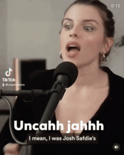 Woman Singing Into Microphone Uncahh Jahhh GIF