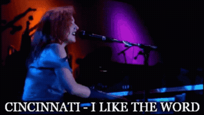 Woman Singing Into Microphone While Playing Piano Cincinnati I Like The Word GIF