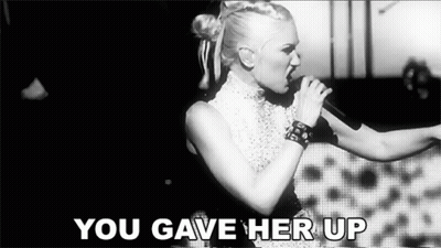 Woman Singing Into Microphone You Gave Her Up GIF