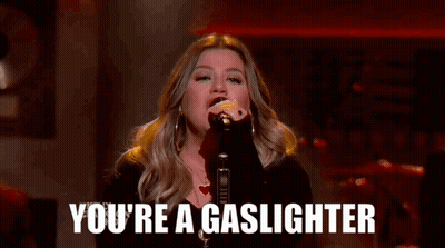 Woman Singing Into Microphone You're A Gaslighter GIF