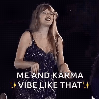 Woman Singing Me And Karma Vibe Like That GIF