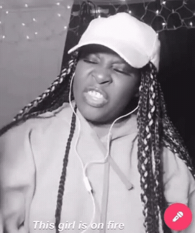 Woman Singing Microphone This Girl Is On Fire GIF
