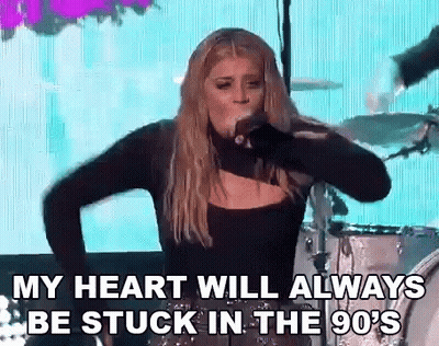 Woman Singing My Heart Will Always Be Stuck In The 90S GIF