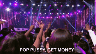 Woman Singing On Stage Pop Pussy Get Money GIF