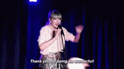 Woman Singing Thank You GIF